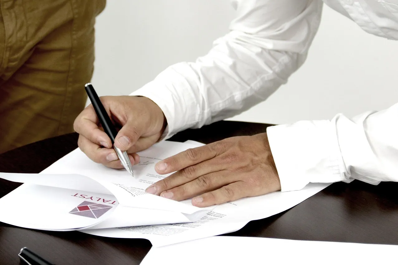 Firm, contract, person signing a document