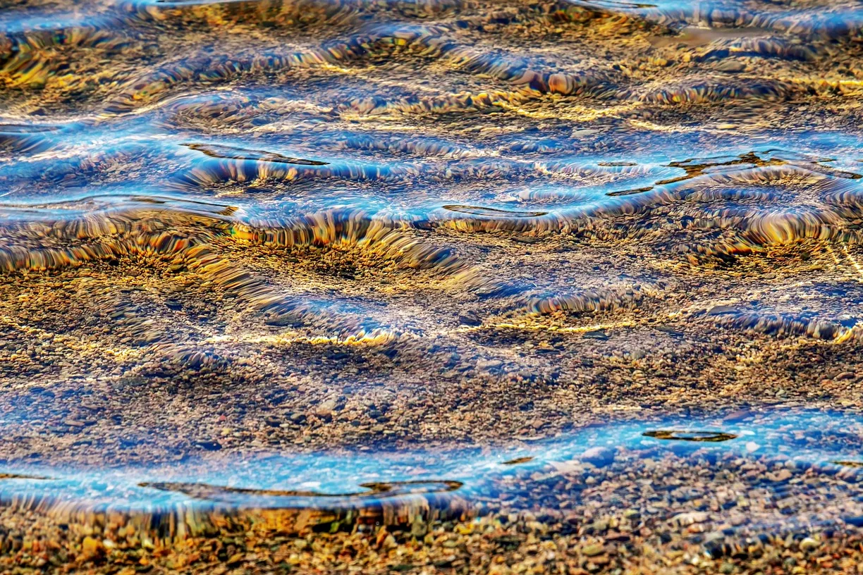 Lake, water, stones