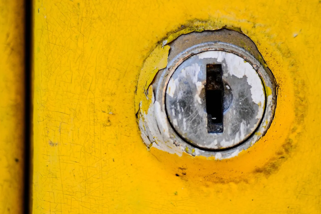 Keyhole, locked, old