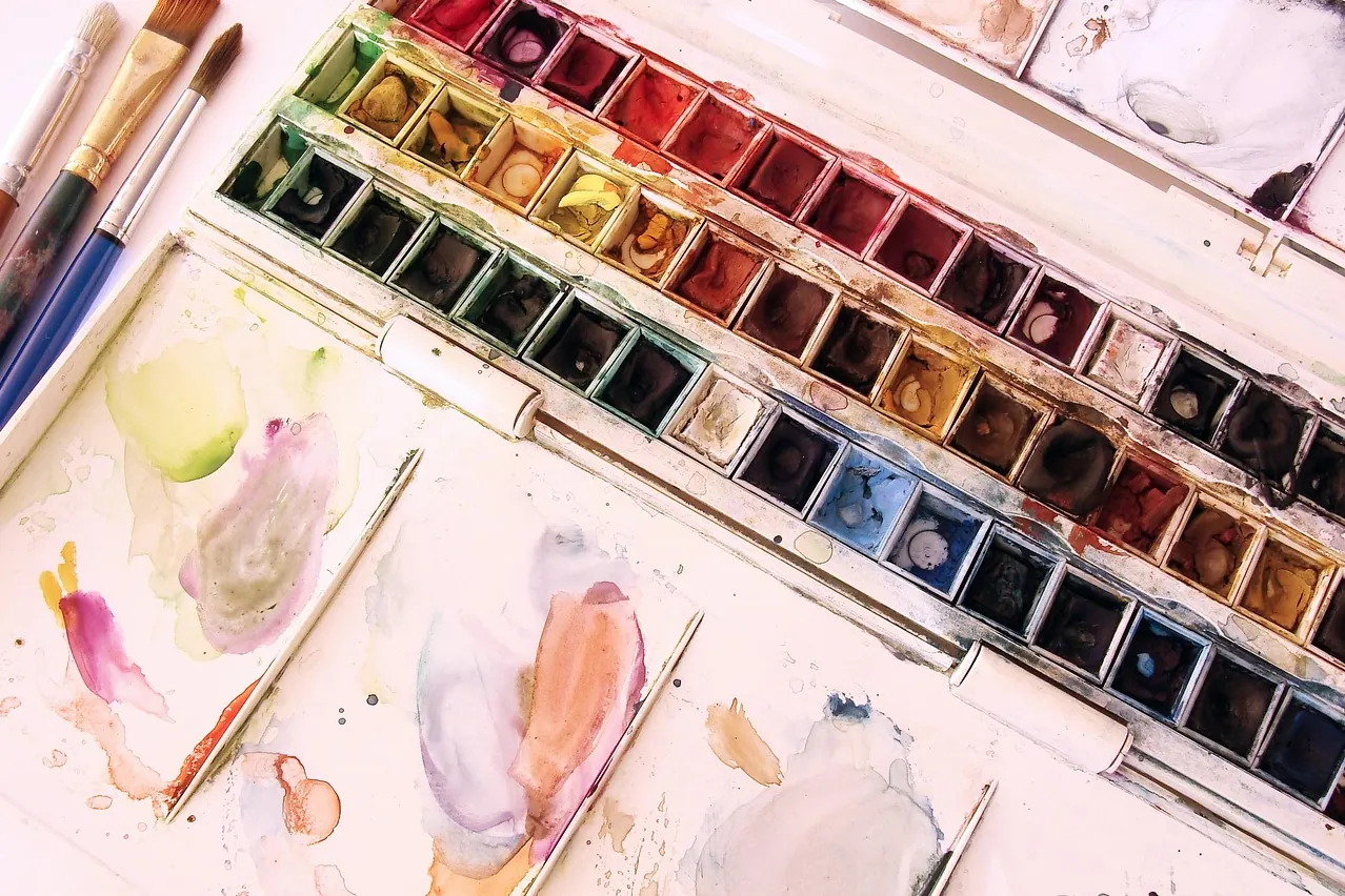 Watercolor, to paint, palette