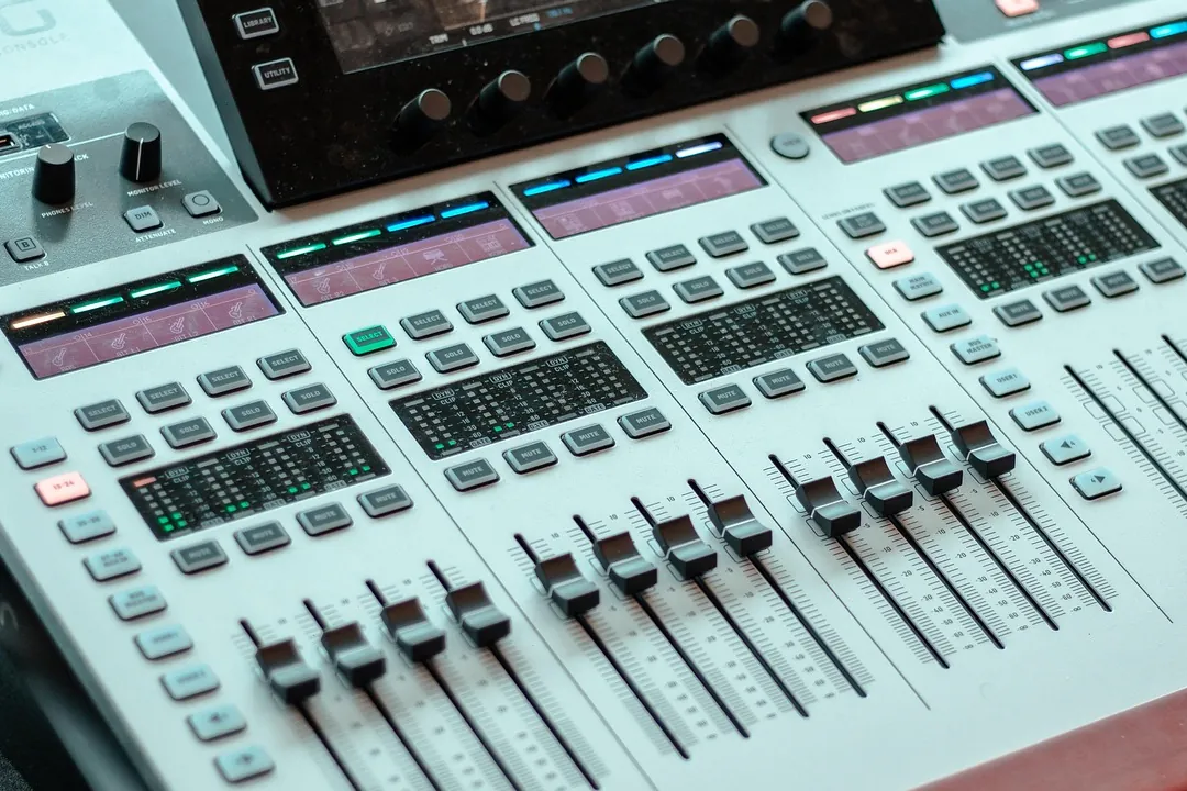 Audio mixer, console, control panel