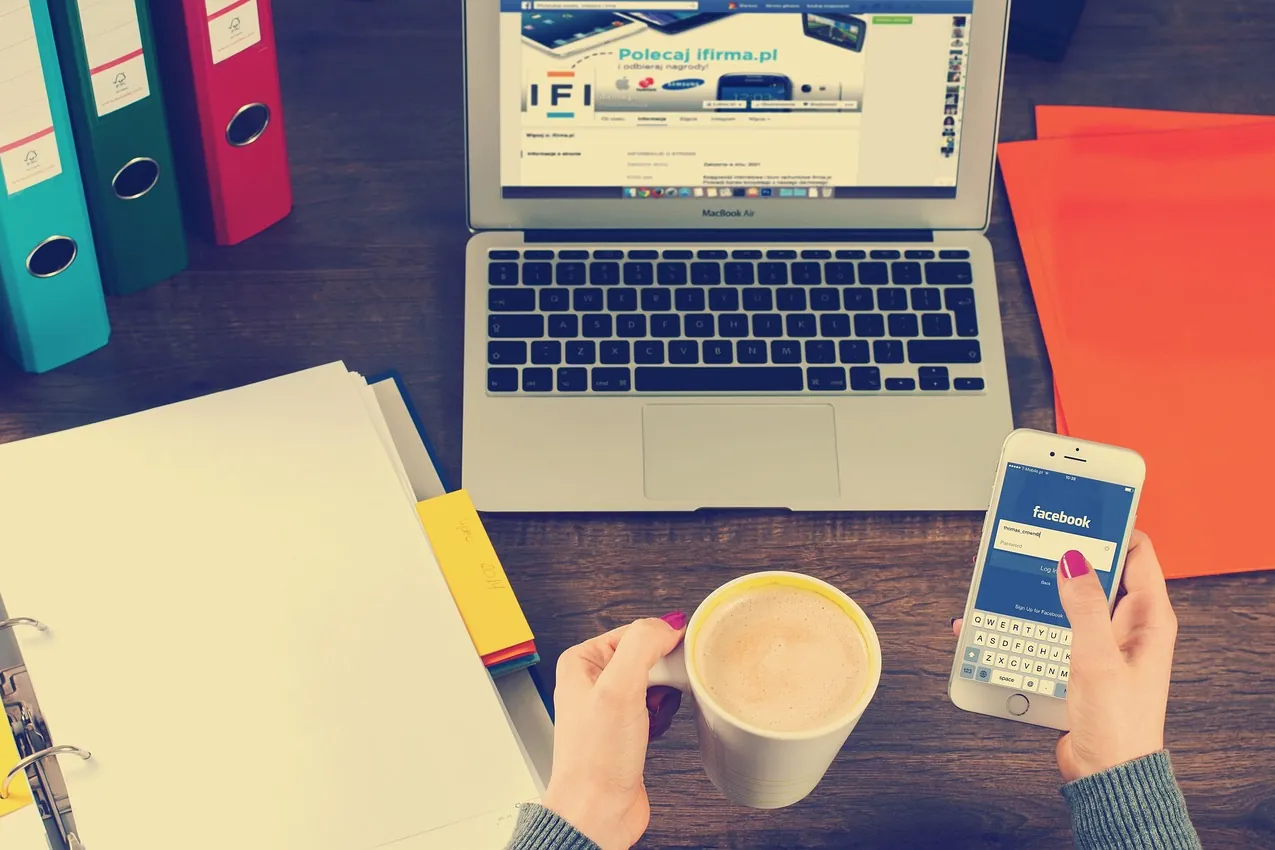 Laptop, iphone, workspace