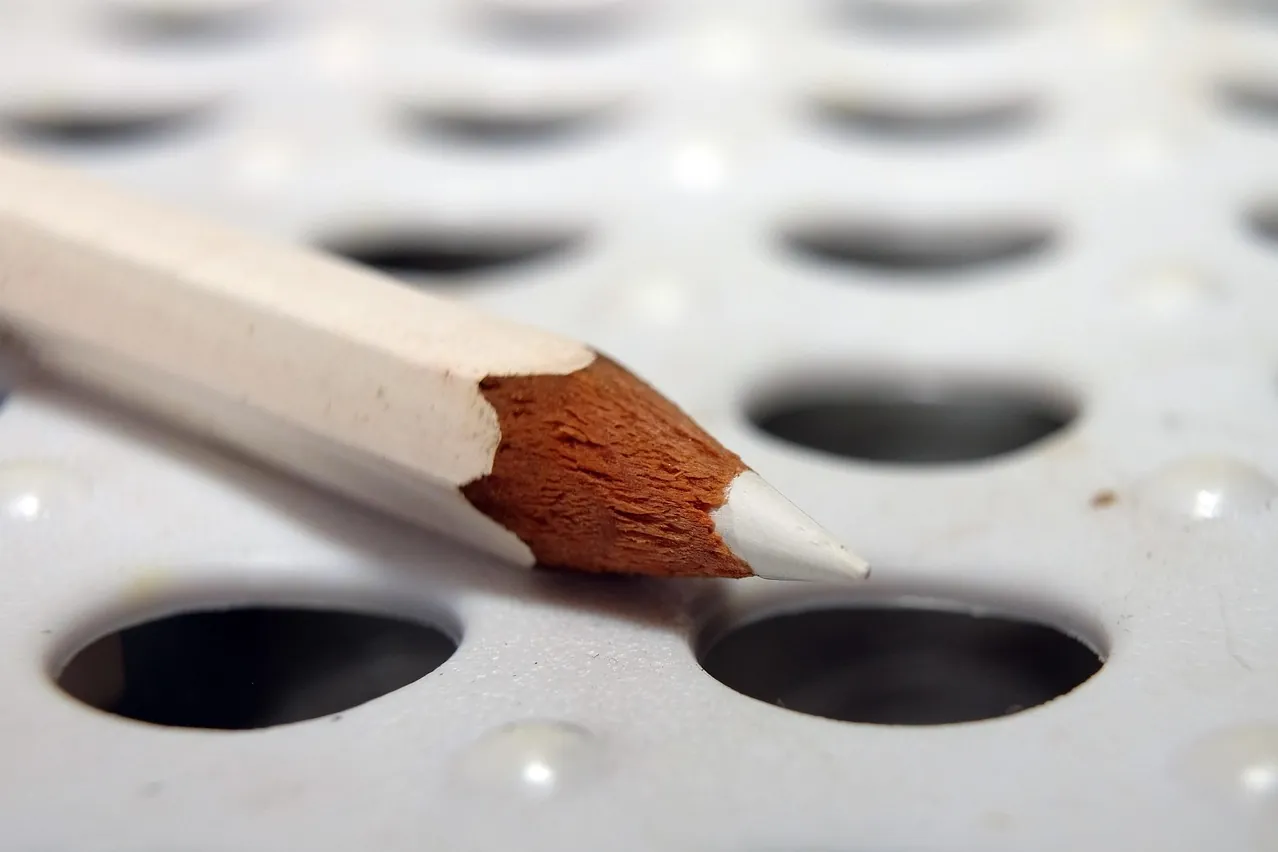 Pencil, white colored pencil, white pencil