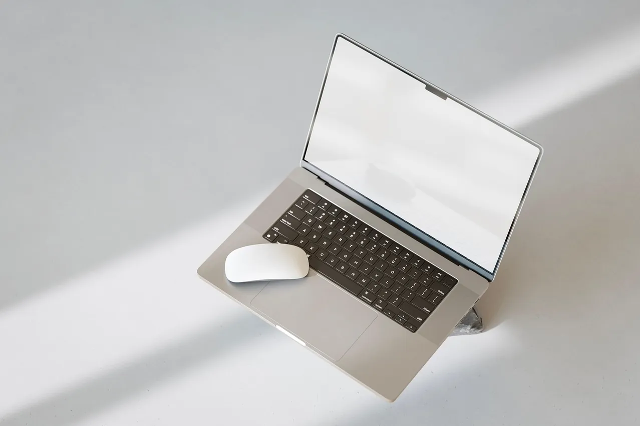 Laptop, laptop screen, copy space