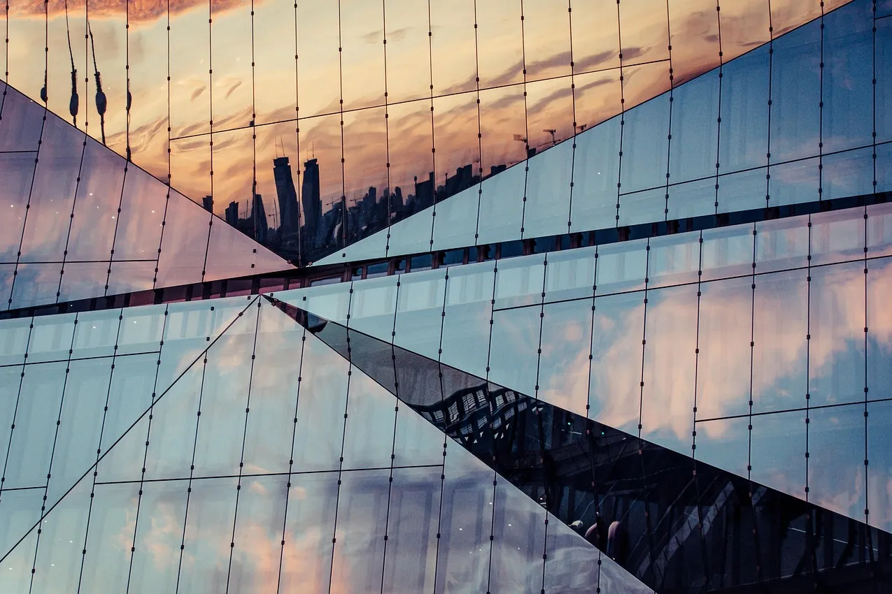 Facade, glass facade, building