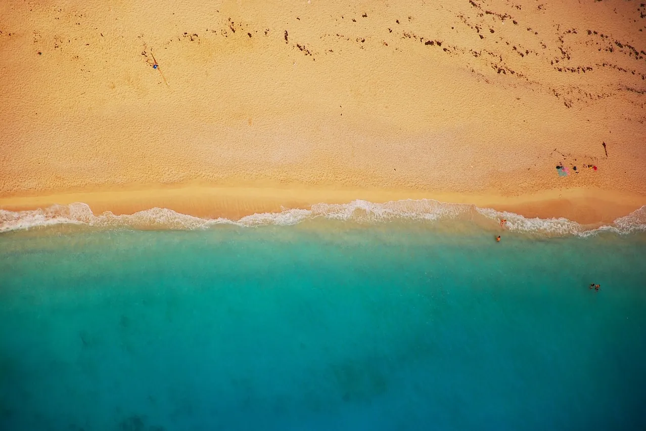 Beach, shoreline, aerial view